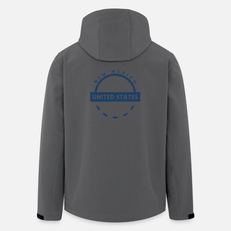 New Mexico USA-Abzeichen - Recycelte Männer Softshell-Jacke von Stanley/Stella - Anthrazit