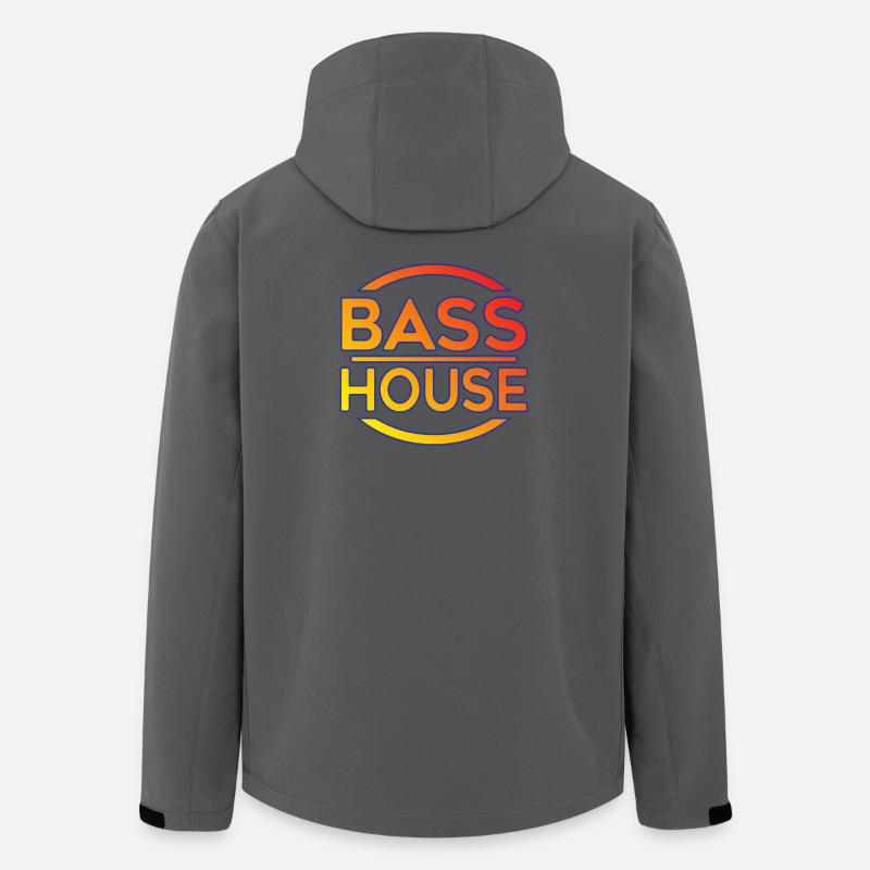 Bass House Neon-Abzeichen - Recycelte Männer Softshell-Jacke von Stanley/Stella - Anthrazit