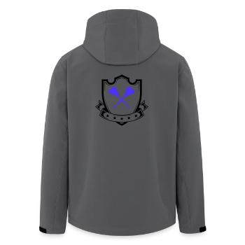 Blue Cross Darts Design - Men’s Recycled Softshell Jacket by Stanley/Stella - anthracite - Back - AI Model Male 185 light (185cm)