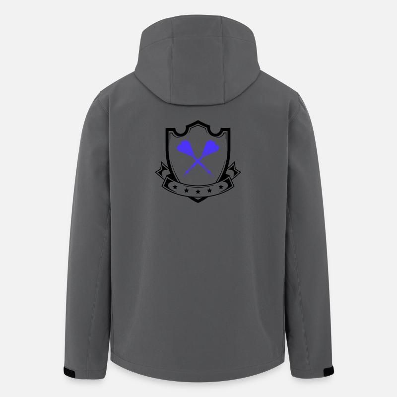 Blau Kreuzdarts Design - Recycelte Männer Softshell-Jacke von Stanley/Stella - Anthrazit