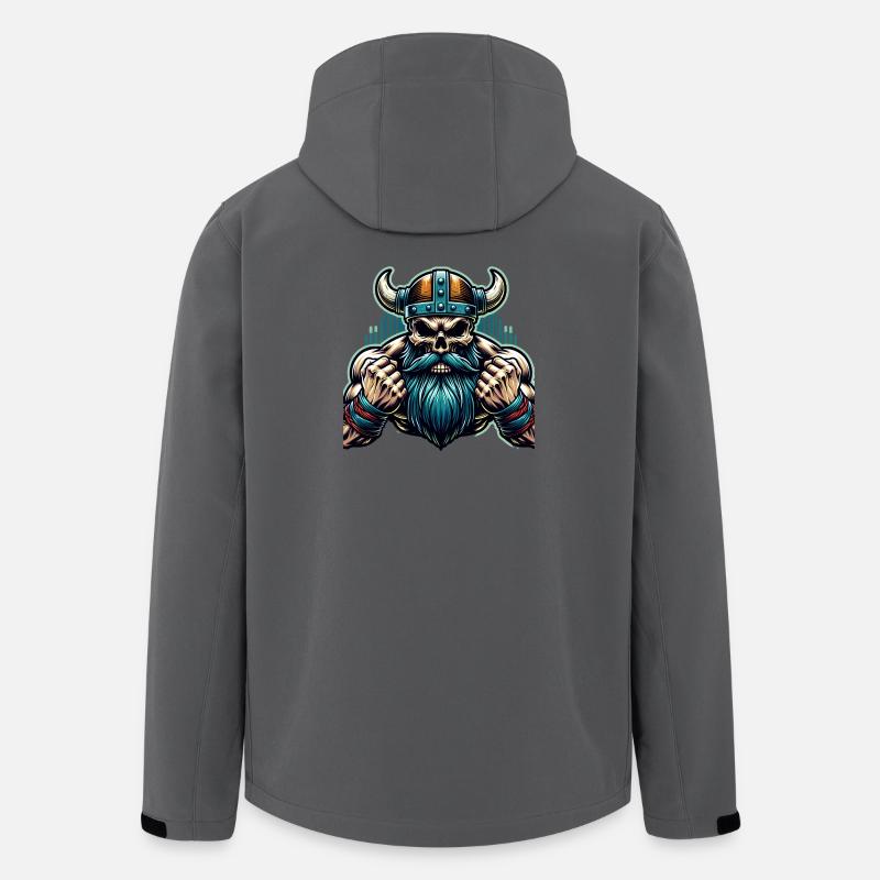 Viking Skull - Recycelte Männer Softshell-Jacke von Stanley/Stella - Anthrazit