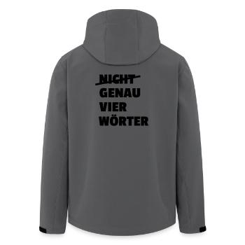 Genau vier Woerter - Recycelte Männer Softshell-Jacke von Stanley/Stella - Anthrazit - Hinten - AI Model Male 185 light (185cm)