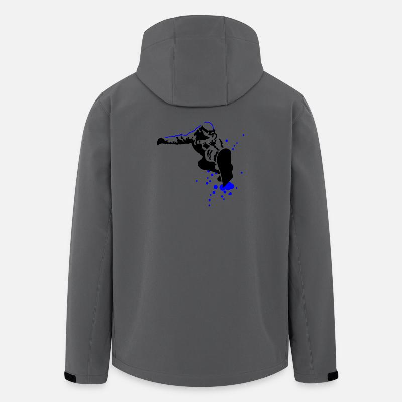 Snowboarder - Recycelte Männer Softshell-Jacke Discoverer von Stanley/Stella - Anthrazit