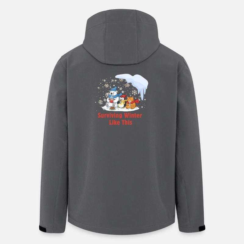 Équipe Winter Chill : Douillet et Fatigué - Veste softshell homme en polyester recyclé Stanley/Stella - charbon