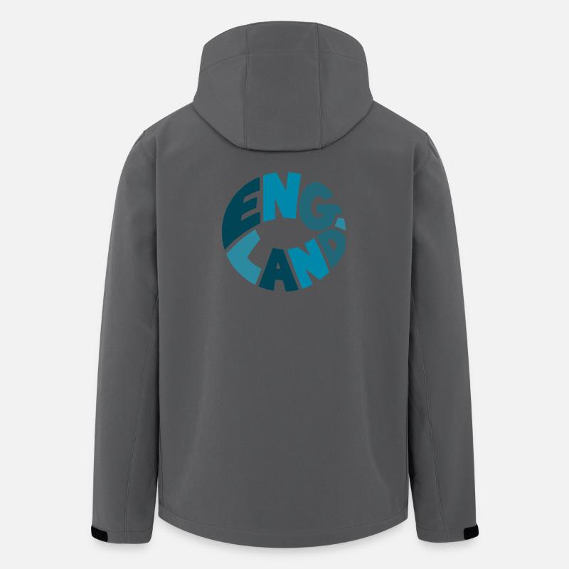 England Circle Logo Typography - Men’s Recycled Softshell Jacket by Stanley/Stella - anthracite