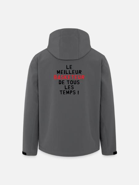basket meilleur basketteur - Veste softshell homme en polyester recyclé Stanley/Stella - charbon