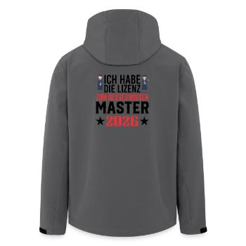 Master 2026 Diplôme - Veste softshell homme en polyester recyclé Stanley/Stella - charbon - Dos - AI Model Male 185 light (185cm)