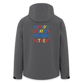 Meilleur pet de tous – Oups, je voulais dire papa - Veste softshell homme en polyester recyclé Stanley/Stella - charbon - Dos - AI Model Male 185 light (185cm)