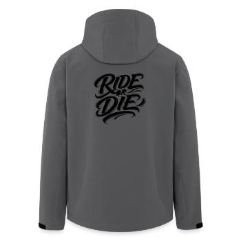 Rouler ou mourir - Veste softshell homme en polyester recyclé Stanley/Stella - charbon - Dos - AI Model Male 185 light (185cm)