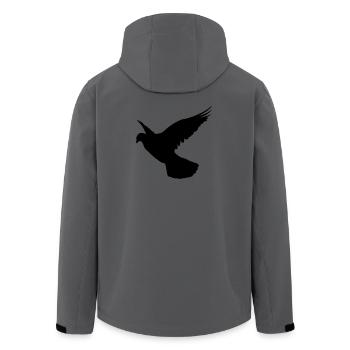 Pigeon pigeon - Veste softshell homme en polyester recyclé Stanley/Stella - charbon - Dos - AI Model Male 185 light (185cm)