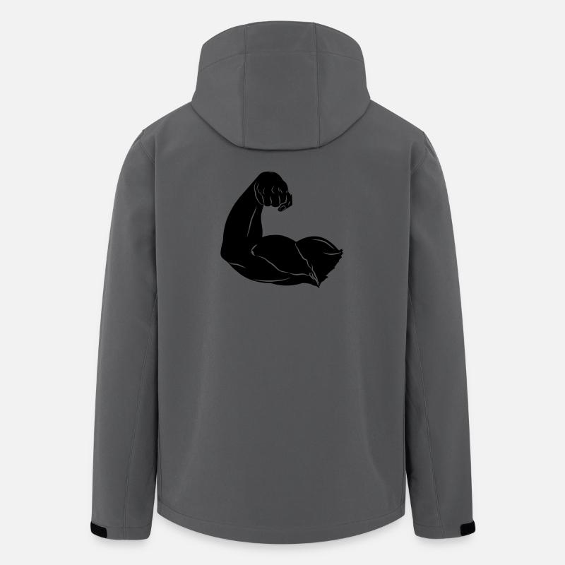 Schattenbild des Arms - Recycelte Männer Softshell-Jacke von Stanley/Stella - Anthrazit