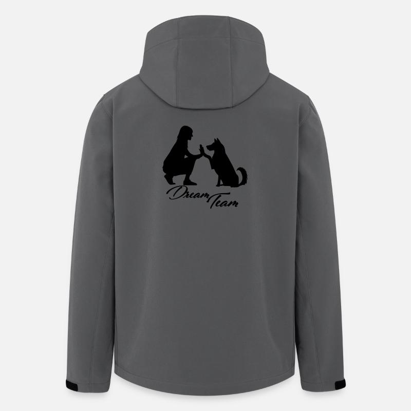 Dream Team Hund - Recycelte Männer Softshell-Jacke von Stanley/Stella - Anthrazit