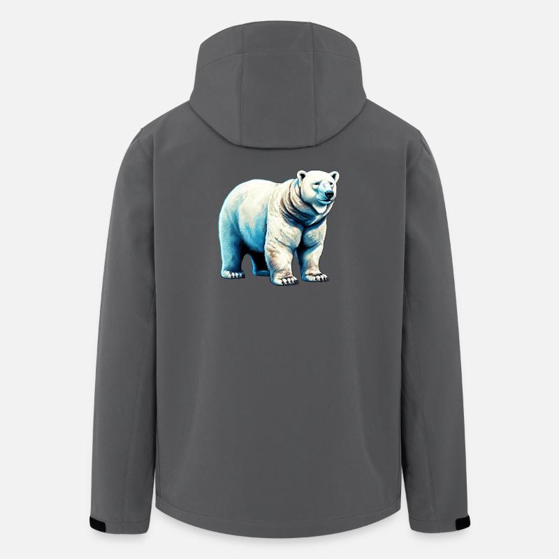 Weißer Eisbär - Recycelte Männer Softshell-Jacke von Stanley/Stella - Anthrazit