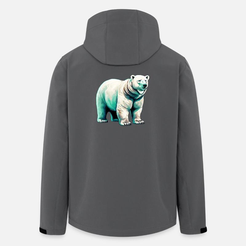 Weißer Eisbär - Recycelte Männer Softshell-Jacke von Stanley/Stella - Anthrazit