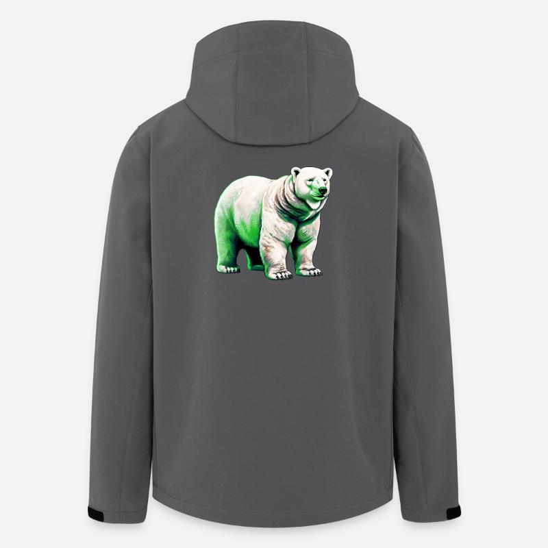 Weißer Eisbär - Recycelte Männer Softshell-Jacke von Stanley/Stella - Anthrazit