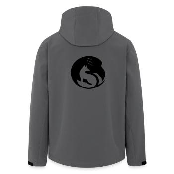 Yin Yang Symbol – Balance & Harmonie - Recycelte Männer Softshell-Jacke von Stanley/Stella - Anthrazit - Hinten - AI Model Male 185 light (185cm)
