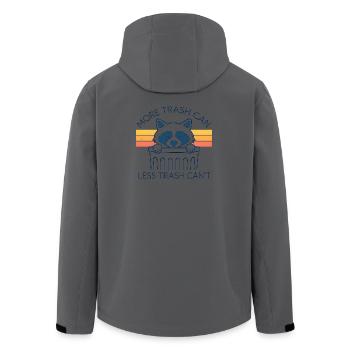 Waschbär Spruch Müll Humor Lustig Geschenkidee - Recycelte Männer Softshell-Jacke von Stanley/Stella - Anthrazit - Hinten - AI Model Male 185 light (185cm)