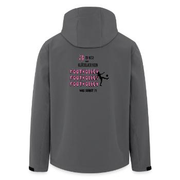 Footvolley Was Sonst Spiel Footvolleyerin Spieler - Recycelte Männer Softshell-Jacke von Stanley/Stella - Anthrazit - Hinten - AI Model Male 185 light (185cm)