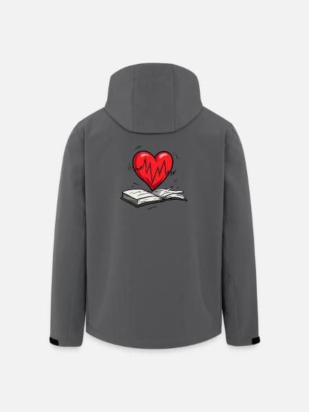 Puls-Design des schlagenden Herzens - Recycelte Männer Softshell-Jacke von Stanley/Stella - Anthrazit