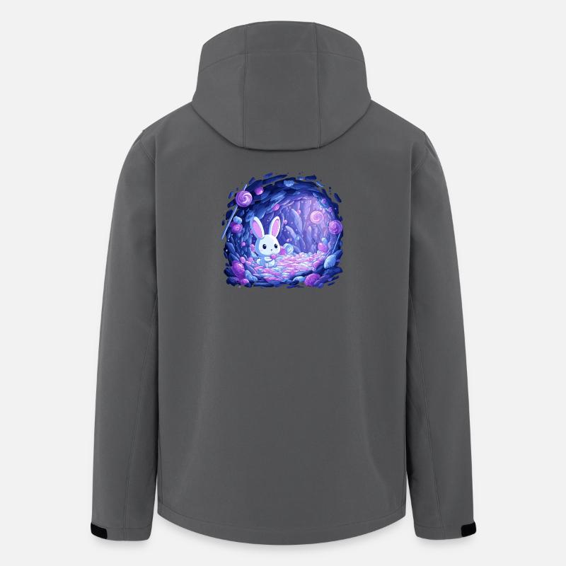 Sugar Cave Bunny in Candy Light - Men’s Recycled Softshell Jacket by Stanley/Stella - anthracite