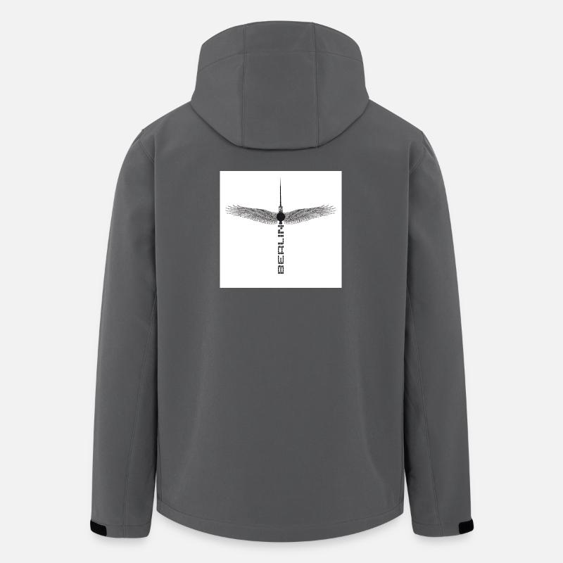 Ailes de Berlin - Veste softshell homme en polyester recyclé Stanley/Stella - charbon