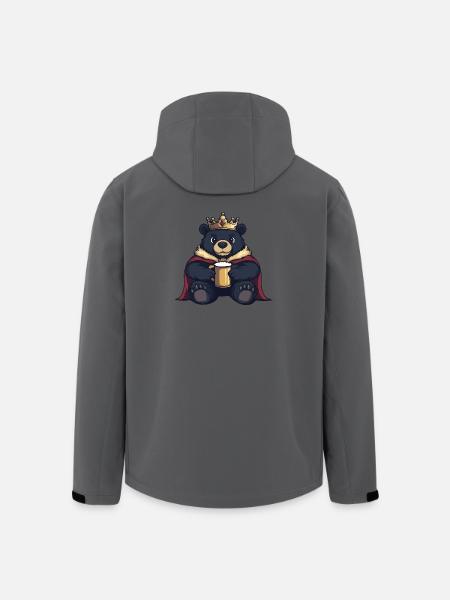 Bear Beer King - Men’s Recycled Softshell Jacket by Stanley/Stella - anthracite