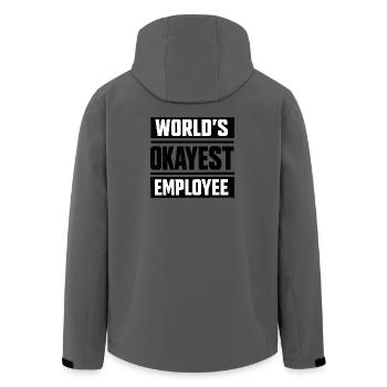 Funny Colleagues Sayings Work Colleague - Men’s Recycled Softshell Jacket by Stanley/Stella - anthracite - Back - AI Model Male 185 light (185cm)