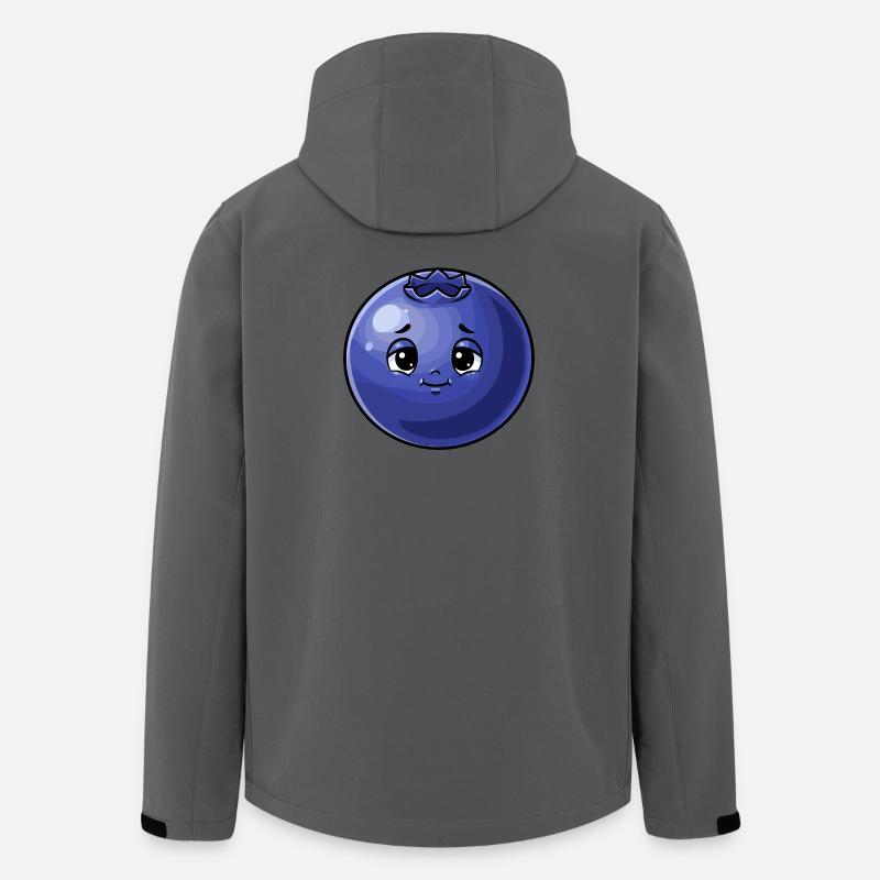 Kawaii Blaubeere Gesicht - Recycelte Männer Softshell-Jacke von Stanley/Stella - Anthrazit