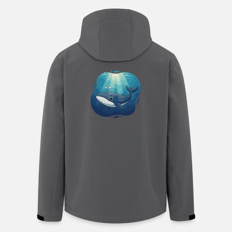 Oceanic whale in sunlight - Men’s Recycled Softshell Jacket by Stanley/Stella - anthracite