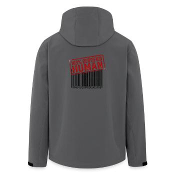 100 % humain - Veste softshell homme en polyester recyclé Stanley/Stella - charbon - Dos - AI Model Male 185 light (185cm)