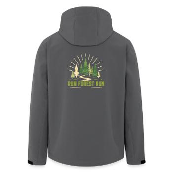 Trailrunning – Run Forest Run - Recycelte Männer Softshell-Jacke von Stanley/Stella - Anthrazit - Hinten - AI Model Male 185 light (185cm)