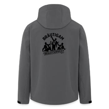 begleitservice junggesellenabschied - Recycelte Männer Softshell-Jacke von Stanley/Stella - Anthrazit - Hinten - AI Model Male 185 light (185cm)
