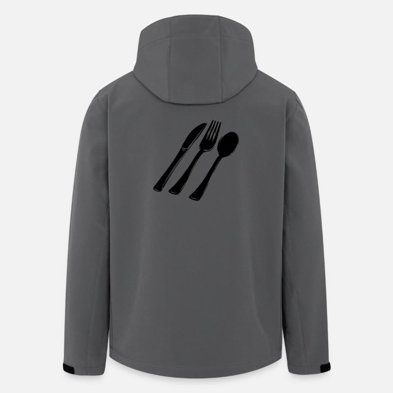 Cutlery fork spoon and knife - Men’s Recycled Softshell Jacket by Stanley/Stella - anthracite