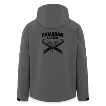 Quran with the text 'Ramadan' above it - Men’s Recycled Softshell Jacket by Stanley/Stella - anthracite - Back - AI Model Male 185 light (185cm)