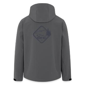 Perry Hill Mountain Ridge - Men’s Recycled Softshell Jacket by Stanley/Stella - anthracite - Back - AI Model Male 185 light (185cm)