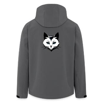 Logo de chat - Veste softshell homme en polyester recyclé Stanley/Stella - charbon - Dos - AI Model Male 185 light (185cm)