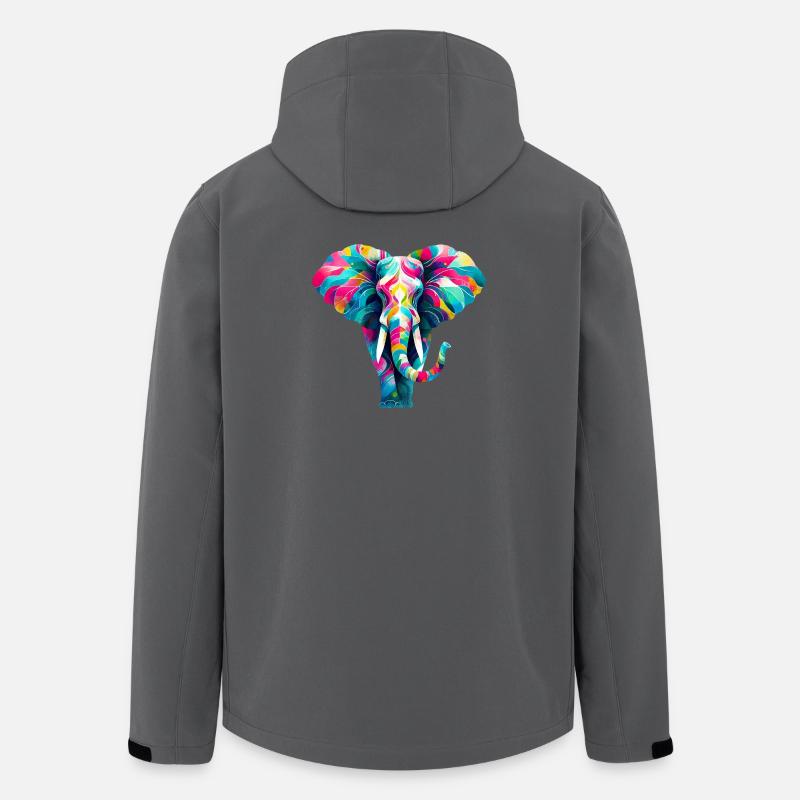Elefant - Recycelte Männer Softshell-Jacke von Stanley/Stella - Anthrazit