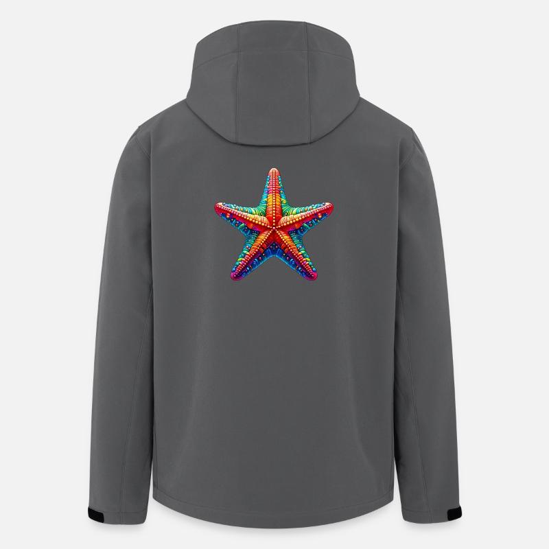 Seestern - Recycelte Männer Softshell-Jacke von Stanley/Stella - Anthrazit
