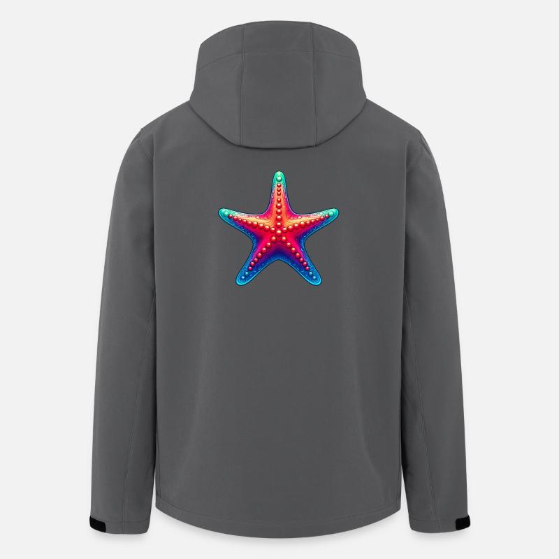 Seestern - Recycelte Männer Softshell-Jacke von Stanley/Stella - Anthrazit