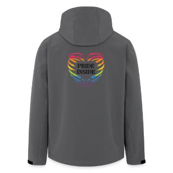 LGBT Pride Month - Pride Inside - Men’s Recycled Softshell Jacket by Stanley/Stella - anthracite - Back - AI Model Male 185 light (185cm)