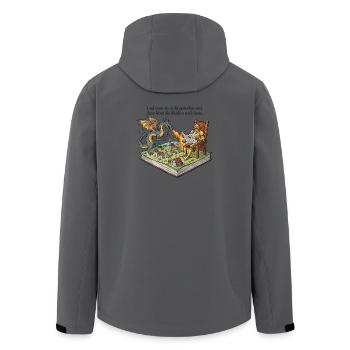 Die Reichen leben noch heute - Recycelte Männer Softshell-Jacke von Stanley/Stella - Anthrazit - Hinten - AI Model Male 185 light (185cm)