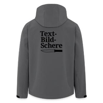 Text-Bild-Schere - Recycelte Männer Softshell-Jacke von Stanley/Stella - Anthrazit - Hinten - AI Model Male 185 light (185cm)