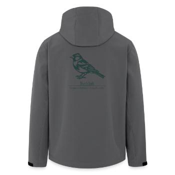 Silhouette de pinson | Ornithologie | Dessin - Veste softshell homme en polyester recyclé Stanley/Stella - charbon - Dos - AI Model Male 185 light (185cm)