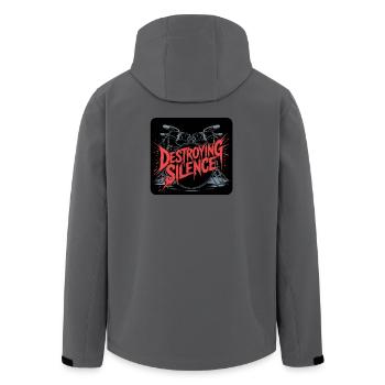 Drummer Drumset Design - Men’s Recycled Softshell Jacket by Stanley/Stella - anthracite - Back - AI Model Male 185 light (185cm)