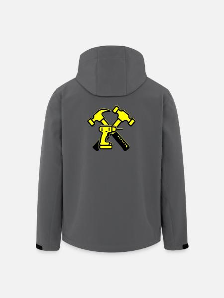 Tool Drill Hammers Yellow - Men’s Recycled Softshell Jacket by Stanley/Stella - anthracite