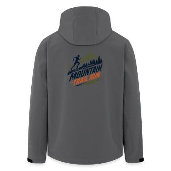 Mountain Trail Run - Men’s Recycled Softshell Jacket by Stanley/Stella - anthracite - Back - AI Model Male 185 light (185cm)