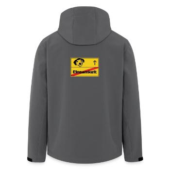 Ortsschild Hund Hunde Tier Haustier Liebe Geschenk - Recycelte Männer Softshell-Jacke von Stanley/Stella - Anthrazit - Hinten - AI Model Male 185 light (185cm)