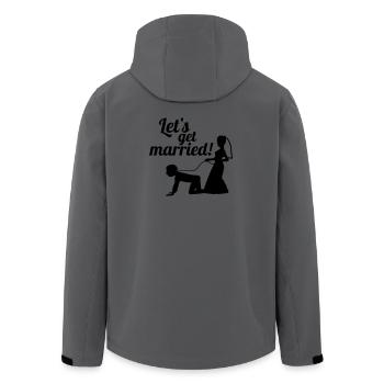 Permet de se marier célibataire adieu - Veste softshell homme en polyester recyclé Stanley/Stella - charbon - Dos - AI Model Male 185 light (185cm)