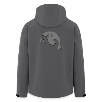Falcon - Men’s Recycled Softshell Jacket by Stanley/Stella - anthracite - Back - AI Model Male 185 light (185cm)