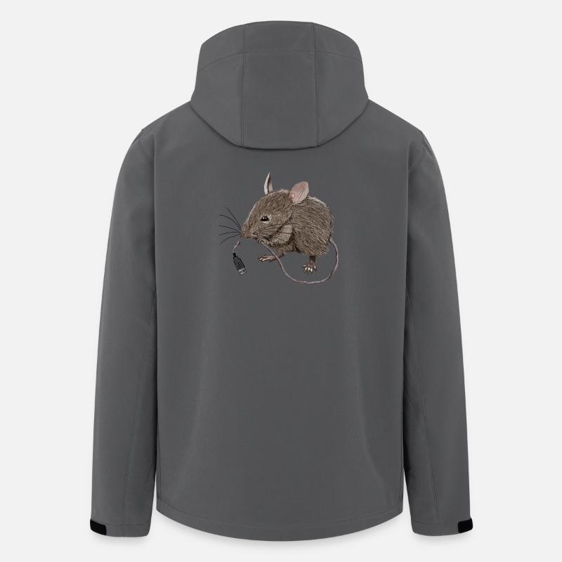 USB-Maus - Recycelte Männer Softshell-Jacke von Stanley/Stella - Anthrazit